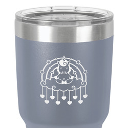 Rainbows and Unicorns 30 oz Stainless Steel Tumbler - Grey - Double-Sided (Personalized)
