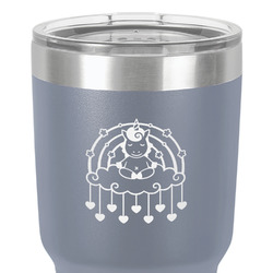 Rainbows and Unicorns 30 oz Stainless Steel Tumbler - Grey - Single-Sided