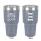 Rainbows and Unicorns 30 oz Stainless Steel Ringneck Tumbler - Grey - Double Sided - Front & Back