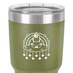 Rainbows and Unicorns 30 oz Stainless Steel Tumbler - Olive - Double-Sided (Personalized)
