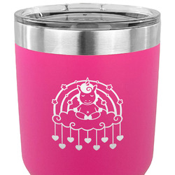 Rainbows and Unicorns 30 oz Stainless Steel Tumbler - Pink - Double Sided (Personalized)