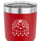 Rainbows and Unicorns 30 oz Stainless Steel Ringneck Tumbler - Red - CLOSE UP