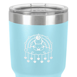 Rainbows and Unicorns 30 oz Stainless Steel Tumbler - Teal - Double-Sided (Personalized)