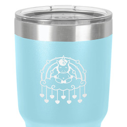Rainbows and Unicorns 30 oz Stainless Steel Tumbler - Teal - Single-Sided
