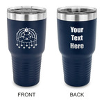 Rainbows and Unicorns 30 oz Stainless Steel Tumbler - Navy - Double Sided (Personalized)