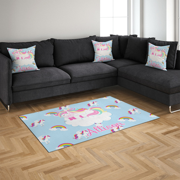 Rainbows and Unicorns 4'x6' Indoor Area Rugs - IN CONTEXT