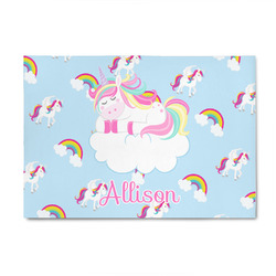 Rainbows and Unicorns 4' x 6' Patio Rug (Personalized)