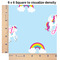 Rainbows and Unicorns 6x6 Swatch of Fabric