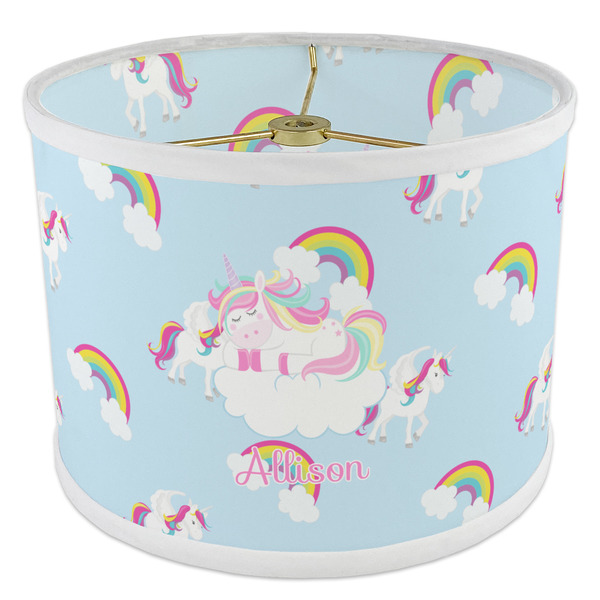 Rainbows and Unicorns 8" Drum Lampshade - ANGLE Poly-Film