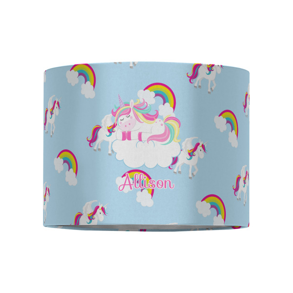 Rainbows and Unicorns 8" Drum Lampshade - FRONT (Fabric)