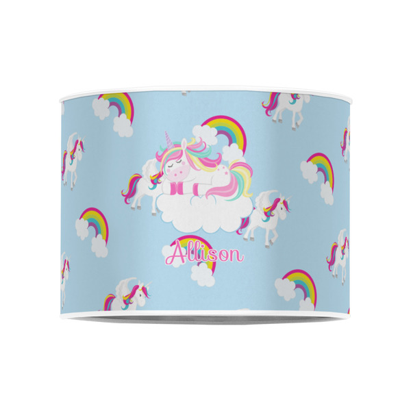 Rainbows and Unicorns 8" Drum Lampshade - FRONT (Poly Film)