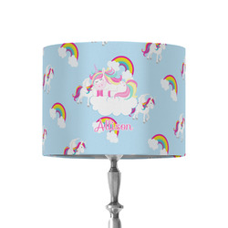 Rainbows and Unicorns 8" Drum Lamp Shade - Fabric (Personalized)
