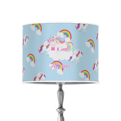 Rainbows and Unicorns 8" Drum Lamp Shade - Poly-film (Personalized)