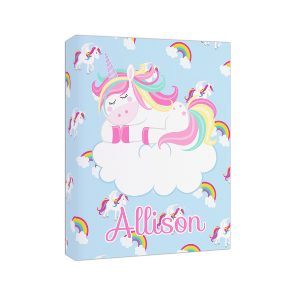 Rainbows and Unicorns 8x10 - Canvas Print - Angled View