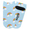 Rainbows and Unicorns Adult Ankle Socks - Single Pair - Front and Back