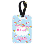 Rainbows and Unicorns Metal Luggage Tag w/ Name or Text