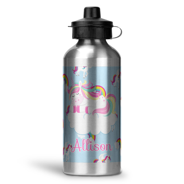 Custom Rainbows and Unicorns Water Bottles - 20 oz - Aluminum (Personalized)