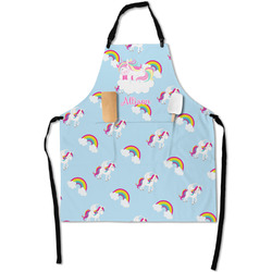Rainbows and Unicorns Apron With Pockets w/ Name or Text