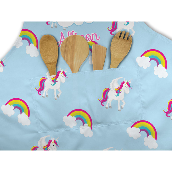 Rainbows and Unicorns Apron - Pocket Detail with Props