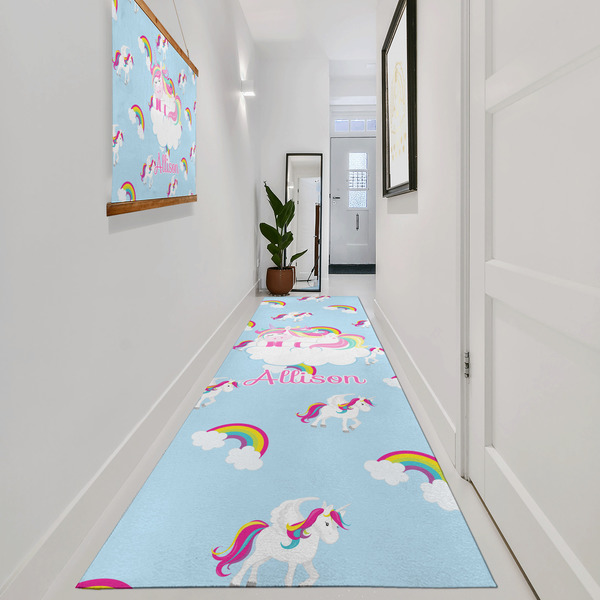 Rainbows and Unicorns Area Rug Sizes - In Context (vertical)
