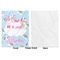 Rainbows and Unicorns Baby Blanket (Single Sided - Printed Front, White Back)