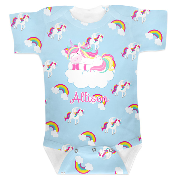 Custom Rainbows and Unicorns Baby Bodysuit (Personalized)