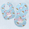 Rainbows and Unicorns Baby Bib & Burp Set w/ Name or Text