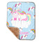 Rainbows and Unicorns Baby Sherpa Blanket - Corner Showing Soft
