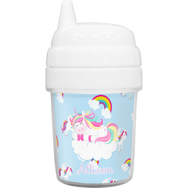 Custom Rainbows and Unicorns Baby Sippy Cup (Personalized)
