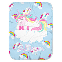 Rainbows and Unicorns Baby Swaddling Blanket w/ Name or Text
