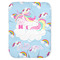 Rainbows and Unicorns Baby Swaddling Blanket - Flat