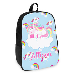 Rainbows and Unicorns Kids Backpack w/ Name or Text