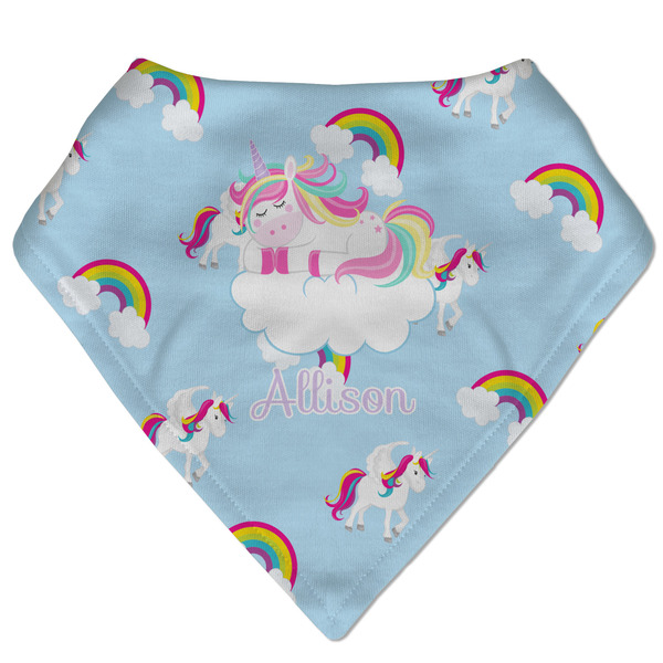 Custom Rainbows and Unicorns Bandana Bib (Personalized)