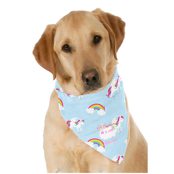 Custom Rainbows and Unicorns Dog Bandana Scarf w/ Name or Text