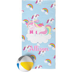 Rainbows and Unicorns Beach Towel w/ Name or Text