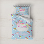 Rainbows and Unicorns Duvet Cover Set - Twin w/ Name or Text