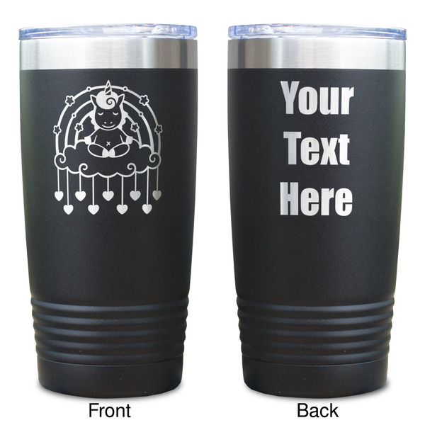 Rainbows and Unicorns Black Polar Camel Tumbler - 20oz - Double Sided  - Approval