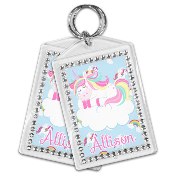 Rainbows and Unicorns Bling Keychain - MAIN