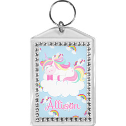 Rainbows and Unicorns Bling Keychain w/ Name or Text