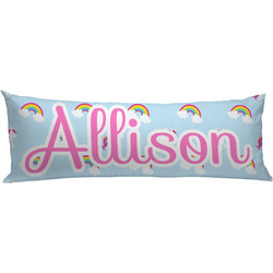 Rainbows and Unicorns Body Pillow Case (Personalized)