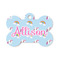Rainbows and Unicorns Bone Shaped Dog ID Tag - Small (Personalized)