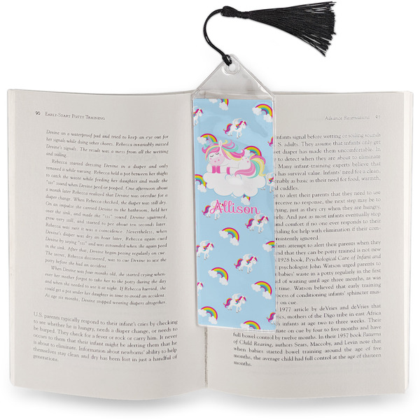 Rainbows and Unicorns Bookmark with tassel - In book