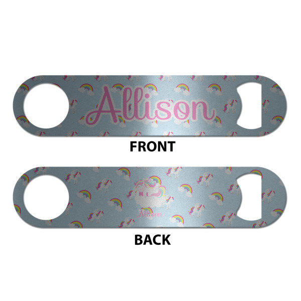 Rainbows and Unicorns Bottle Opener - Front & Back