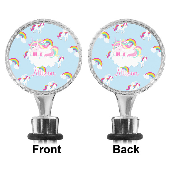 Rainbows and Unicorns Bottle Stopper - Front and Back