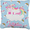 Rainbows and Unicorns Burlap Pillow 16"