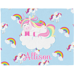 Rainbows and Unicorns Woven Fabric Placemat - Twill w/ Name or Text