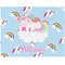 Rainbows and Unicorns Woven Fabric Placemat - Twill w/ Name or Text