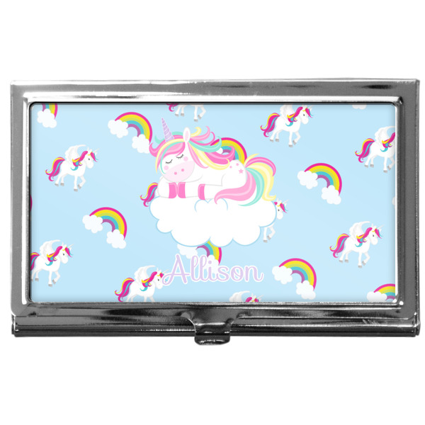 Custom Rainbows and Unicorns Business Card Case