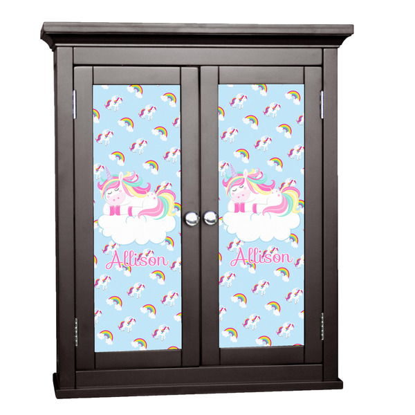 Custom Rainbows and Unicorns Cabinet Decal - Large w/ Name or Text