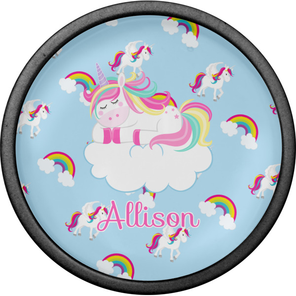 Rainbows and Unicorns Cabinet Knob - Black - Front